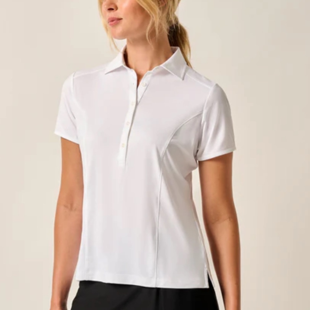 Johnnie-O White Angela Performance Polo BRAND NEW WITH TAGS-XS